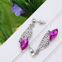 style retro jewelry crystal earrings luxurious desert light sea thought rhinestone earring for woman girls J4U66