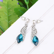 style retro jewelry crystal earrings luxurious desert light sea thought rhinestone earring for woman girls J4U66