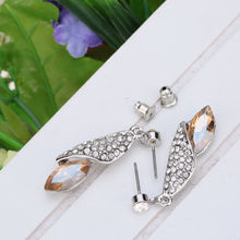 style retro jewelry crystal earrings luxurious desert light sea thought rhinestone earring for woman girls J4U66
