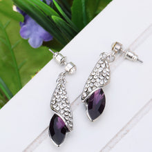 style retro jewelry crystal earrings luxurious desert light sea thought rhinestone earring for woman girls J4U66
