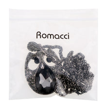 women rhinestone necklaces cool black owl pendant necklaces link chain necklace jewelry J4U66