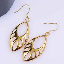 jewelry hollow water earrings 18k gp zircon earing brincos 033 J4U66
