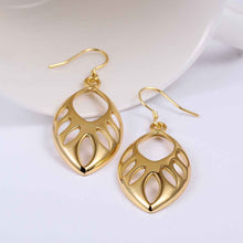 jewelry hollow water earrings 18k gp zircon earing brincos 033 J4U66