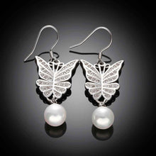 jewelry butterfly beads earrings 18k gp zircon earing brincos 021 J4U66