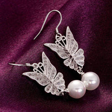 jewelry butterfly beads earrings 18k gp zircon earing brincos 021 J4U66