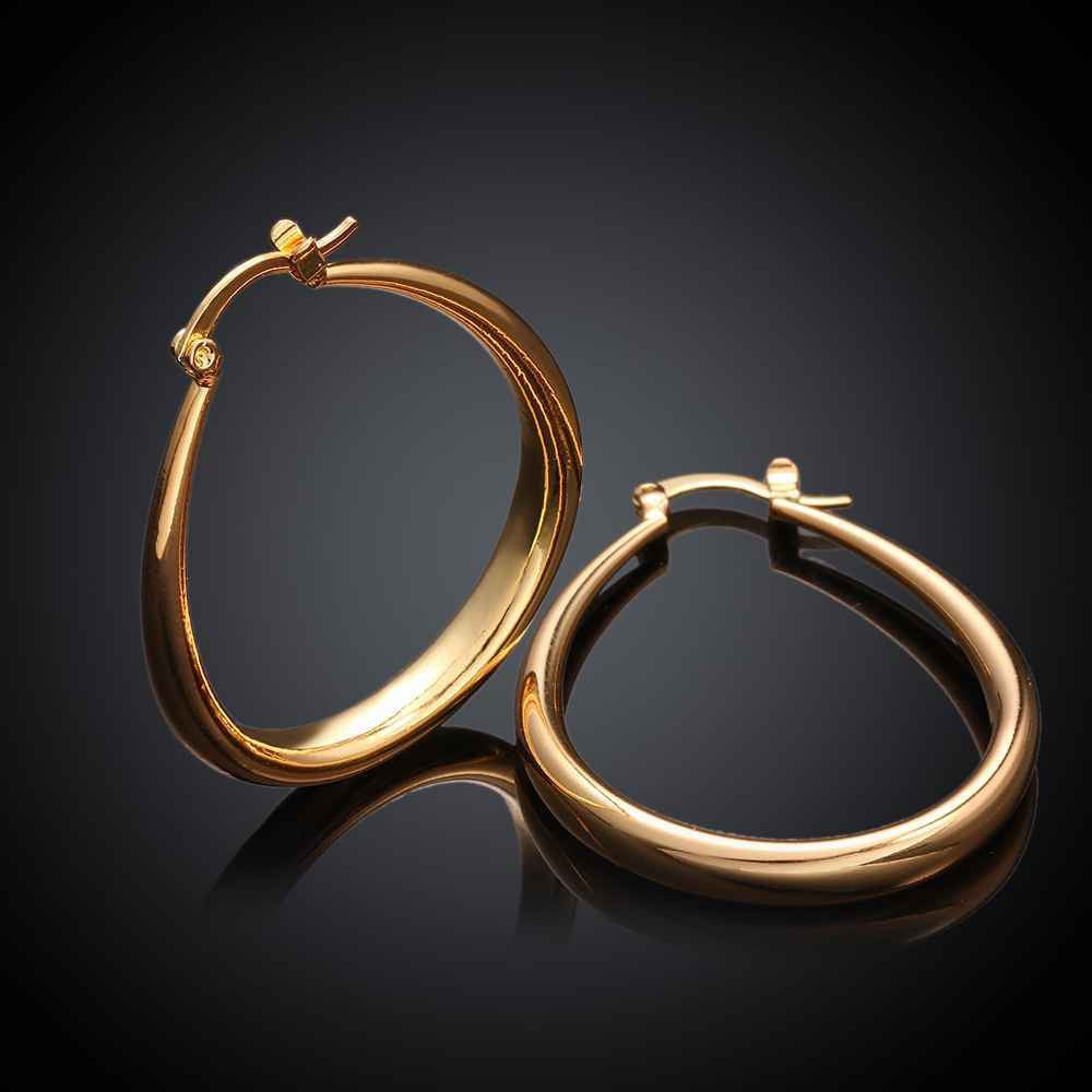 jewelry casual hoop earrings 18k gp zircon earing brincos 032 J4U66