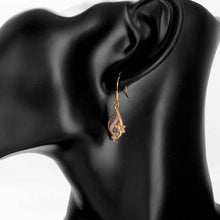 jewelry flower earrings 18k gp zircon earing brincos 007 J4U66