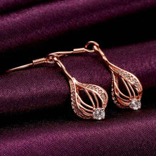 jewelry lantern earrings 18k gp zircon earing brincos 010 J4U66