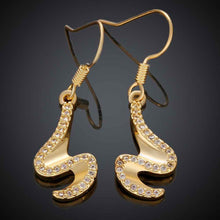 jewelry snake earrings 18k gp zircon earing brincos 012 J4U66