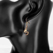 jewelry snake earrings 18k gp zircon earing brincos 012 J4U66
