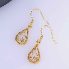 jewelry star in water earrings 18k gp zircon earing brincos 027 J4U66