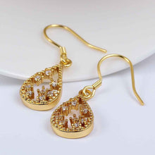 jewelry star in water earrings 18k gp zircon earing brincos 027 J4U66