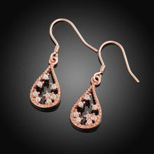 jewelry star in water earrings 18k gp zircon earing brincos 027 J4U66