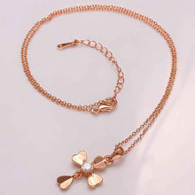 collares pendants 18k gp zircon cloverchunky patek necklace skgn032 J4U66