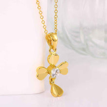 collares pendants 18k gp zircon cloverchunky patek necklace skgn032 J4U66