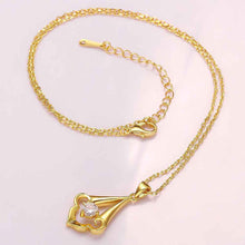 collares pendants 18k gp zircon insets crown chunky patek necklace skgn055 J4U66