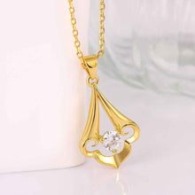 collares pendants 18k gp zircon insets crown chunky patek necklace skgn055 J4U66