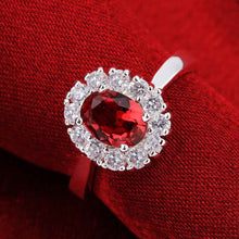 silver plated stamp ellipse stone crystal rings the lord of rings silver plated ring smtr4 J4U66