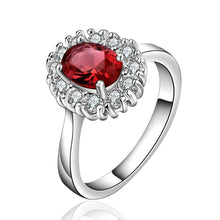 silver plated stamp ellipse stone crystal rings the lord of rings silver plated ring smtr4 J4U66