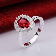 silver plated stamp ellipse stone crystal rings the lord of rings silver plated ring smtr4 J4U66