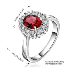 silver plated stamp ellipse stone crystal rings the lord of rings silver plated ring smtr4 J4U66