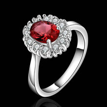 silver plated stamp ellipse stone crystal rings the lord of rings silver plated ring smtr4 J4U66