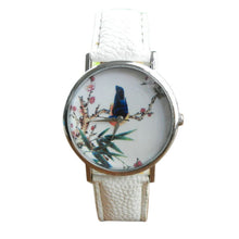 100% brand and .Women Men Band Analog Quartz Business Fashionable charming Birds Wrist Watch For A/B Styles J4U66