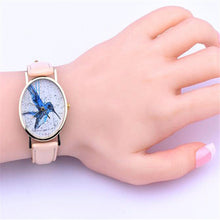 100% brand and .Women Men Band Analog Quartz Business Fashionable charming Birds Wrist Watch For A/B Styles J4U66
