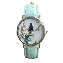 100% brand and .Women Men Band Analog Quartz Business Fashionable charming Birds Wrist Watch For A/B Styles J4U66