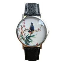 100% brand and .Women Men Band Analog Quartz Business Fashionable charming Birds Wrist Watch For A/B Styles J4U66