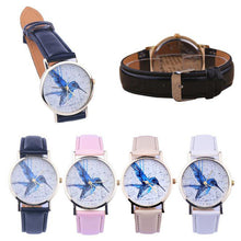 100% brand and .Women Men Band Analog Quartz Business Fashionable charming Birds Wrist Watch For A/B Styles J4U66