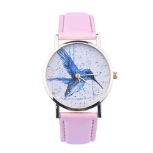100% brand and .Women Men Band Analog Quartz Business Fashionable charming Birds Wrist Watch For A/B Styles J4U66
