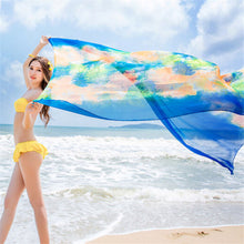 180*110cm Bohemia Flower Decoration Sick Scarf Women Outdoor Sunscreen Shawl Scarves Bikini Joker Beach Towel J4U66