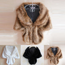 Fashion Trendy Elegant Bridal Wedding Imitation Fox Faux Fur Long Shawl Stole Wrap Shrug all-match scarf J4U66