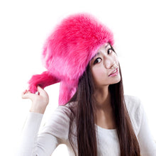 Fashion Colorful Warm Tail Beanie Beret Cap Women Imitation Faux Fur Ear Hat Bomber Hats for Girls  J4U66