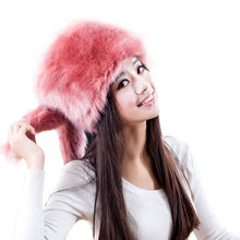 Fashion Colorful Warm Tail Beanie Beret Cap Women Imitation Faux Fur Ear Hat Bomber Hats for Girls  J4U66