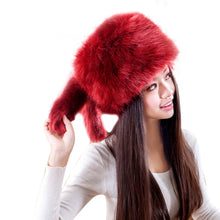 Fashion Colorful Warm Tail Beanie Beret Cap Women Imitation Faux Fur Ear Hat Bomber Hats for Girls  J4U66