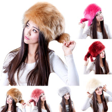 Fashion Colorful Warm Tail Beanie Beret Cap Women Imitation Faux Fur Ear Hat Bomber Hats for Girls  J4U66