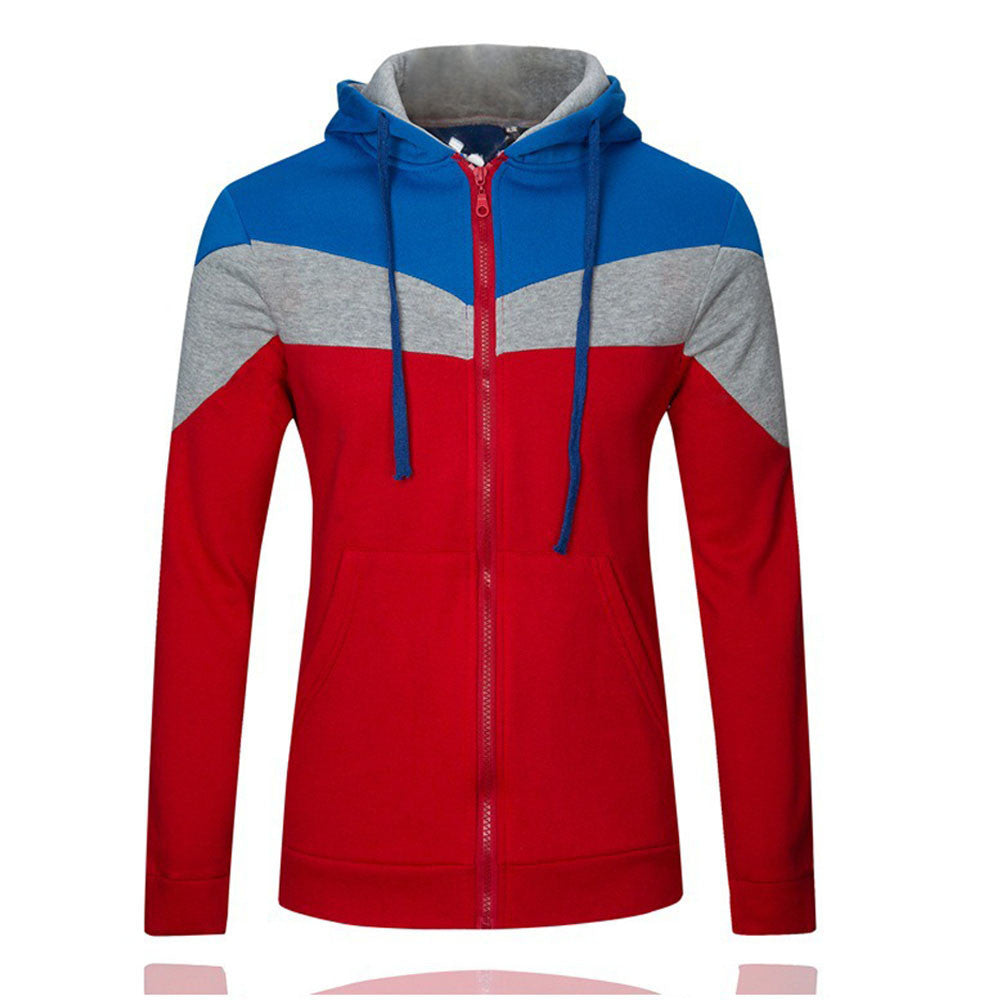 Men Slim Hoodie Warm Pullover Sweatshirt Hooded Coat High-quality Zippers Outwear Tops Plus Size M-XXXL J4U66