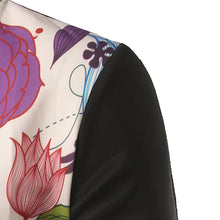 Men's Jackets Flower Fashion CoatsCasual Slim Stand Collar Jacket Men Outerdoor Overcoat M-XL J4U66