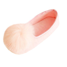 plus size 35-40 mokingtop Women Home Faux Fur Slippers Spliced Warm Pregnant Women Shoes Ladies Yoga Ballet Flat Shoes J4U66