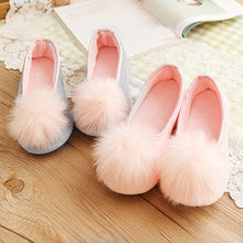 plus size 35-40 mokingtop Women Home Faux Fur Slippers Spliced Warm Pregnant Women Shoes Ladies Yoga Ballet Flat Shoes J4U66