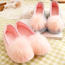 plus size 35-40 mokingtop Women Home Faux Fur Slippers Spliced Warm Pregnant Women Shoes Ladies Yoga Ballet Flat Shoes J4U66