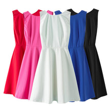 American Vintage High Waist Sexy Thin Strap Halter A-line Sleeveless Dress J4U66