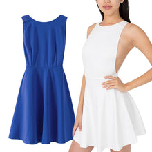 American Vintage High Waist Sexy Thin Strap Halter A-line Sleeveless Dress J4U66