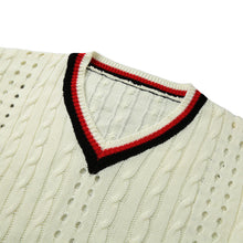 women long sleeve loose sweater v neck hollow out knitted pullover girl casual top knitwear beige J4U66
