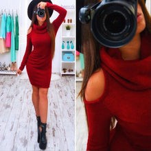 Bow Long Sleeve Straplesidi Sexy Club Sheath Bodycon Wool Dress Red Green Elastic Elegant Party Dresses J4U66