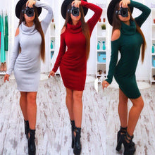 Bow Long Sleeve Straplesidi Sexy Club Sheath Bodycon Wool Dress Red Green Elastic Elegant Party Dresses J4U66