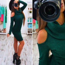 bow long sleeve strapless midi women sexy club sheath bodycon wool dress red green elastic elegant party dresses J4U66