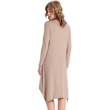 women dress solid beach dress asymmetric high low hem long sleeve loose club dress plus size women clothing J4U66